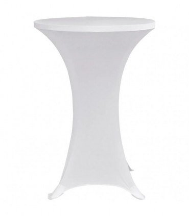 Standing Table Cover Ø80 cm White Stretch 4 pcs