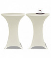 Standing Table Cover Ø80cm Cream Stretch 2 pcs