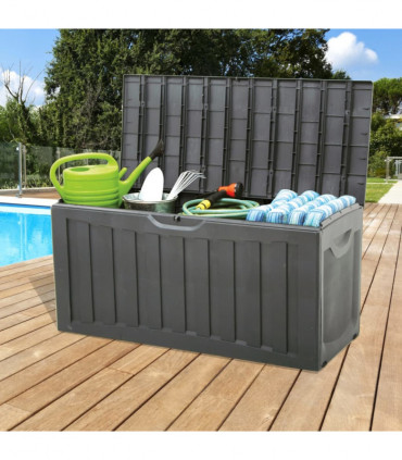 Storage Box Black 118x53x57 cm Polypropylene