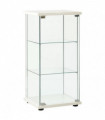 Storage Cabinet Tempered Glass White