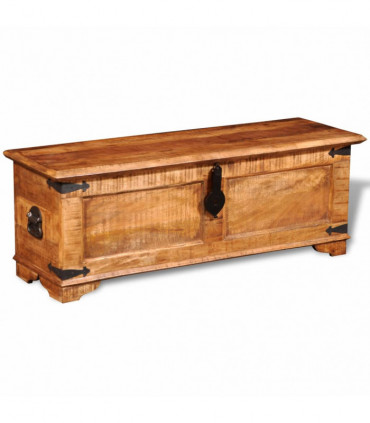 Storage Chest Rough Mango Wood