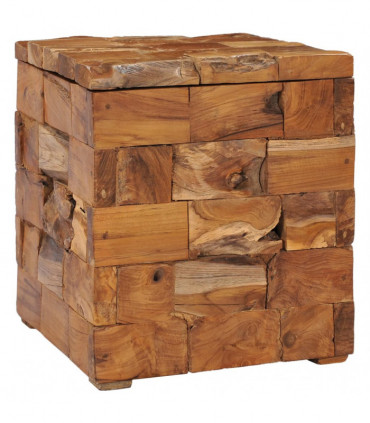 Storage Stool Solid Teak Wood