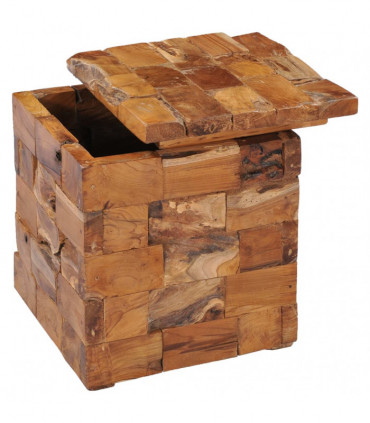 Storage Stool Solid Teak Wood