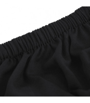 Stretch Couch Slipcover Black Polyester Jersey