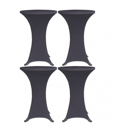 Stretch Table Cover 4 pcs 60 cm Anthracite