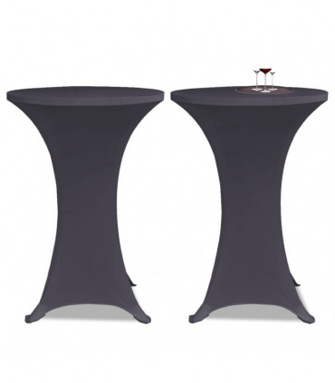 Stretch Table Cover 4 pcs 60 cm Anthracite