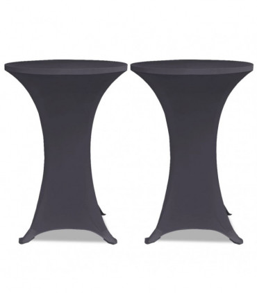 Stretch Table Cover 4 pcs 60 cm Anthracite
