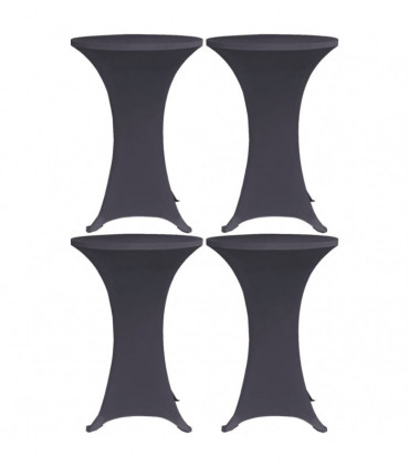 Stretch Table Cover 4 pcs 70 cm Anthracite