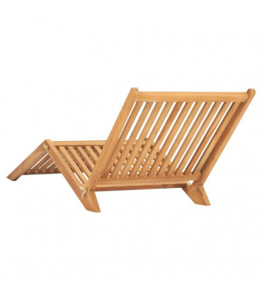 Sun Lounger Solid Teak Wood
