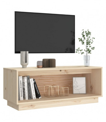 TV Cabinet 90x35x35 cm Solid Wood Pine
