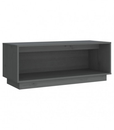 TV Cabinet Grey 90x35x35 cm Solid Wood Pine