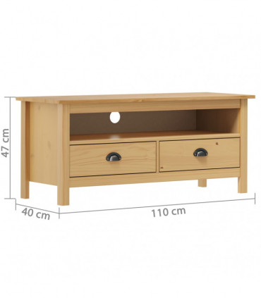 TV Cabinet Hill Range Honey Brown 110x40x47 cm Solid Pine Wood