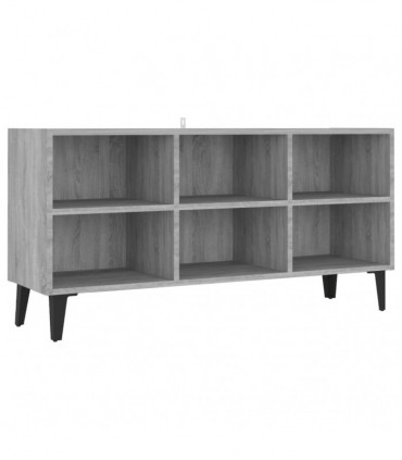 TV Cabinet with Metal Legs Grey Sonoma 103.5x30x50 cm