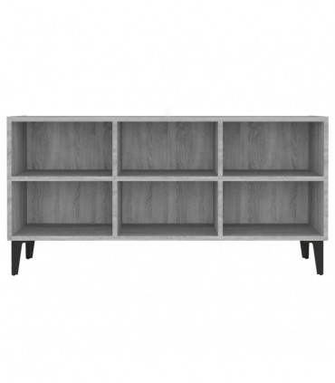 TV Cabinet with Metal Legs Grey Sonoma 103.5x30x50 cm