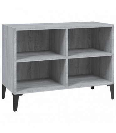 TV Cabinet with Metal Legs Grey Sonoma 69.5x30x50 cm