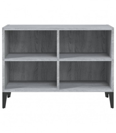 TV Cabinet with Metal Legs Grey Sonoma 69.5x30x50 cm