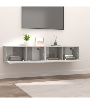 TV Cabinets 2 pcs Concrete Grey 80x30x30 cm Engineered Wood