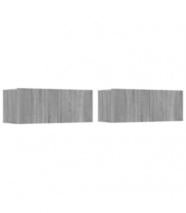 TV Cabinets 2 pcs Grey Sonoma 80x30x30 cm Engineered Wood