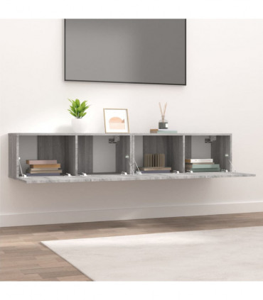 TV Cabinets 2 pcs Grey Sonoma 80x30x30 cm Engineered Wood
