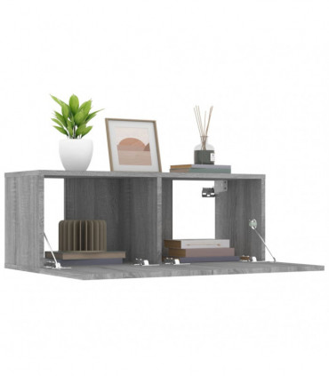 TV Cabinets 2 pcs Grey Sonoma 80x30x30 cm Engineered Wood