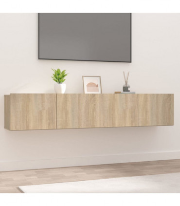 TV Cabinets 2 pcs Sonoma Oak 80x30x30 cm Engineered Wood