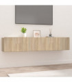 TV Cabinets 2 pcs Sonoma Oak 80x30x30 cm Engineered Wood