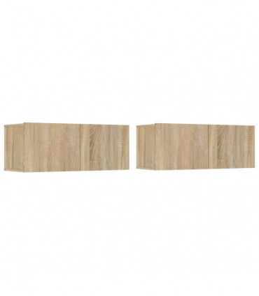TV Cabinets 2 pcs Sonoma Oak 80x30x30 cm Engineered Wood