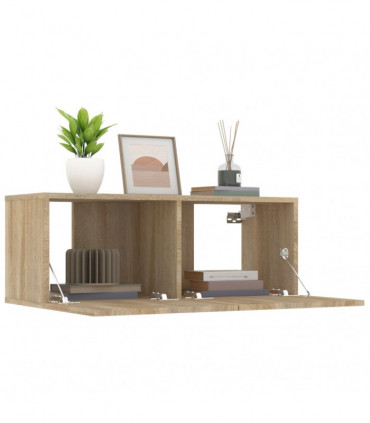 TV Cabinets 2 pcs Sonoma Oak 80x30x30 cm Engineered Wood