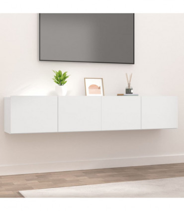 TV Cabinets 2 pcs White 80x30x30 cm Engineered Wood