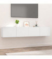 TV Cabinets 2 pcs White 80x30x30 cm Engineered Wood