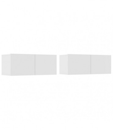 TV Cabinets 2 pcs White 80x30x30 cm Engineered Wood