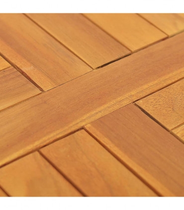 vidaXL Table Top Solid Teak Wood Round 2.5 cm 50 cm