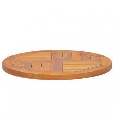 vidaXL Table Top Solid Teak Wood Round 2.5 cm 50 cm