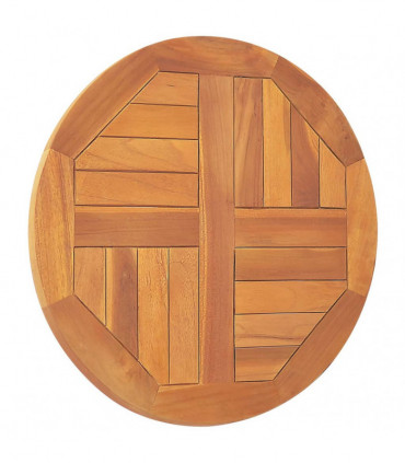 vidaXL Table Top Solid Teak Wood Round 2.5 cm 50 cm