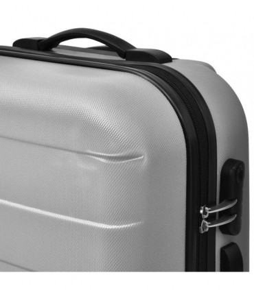 Three Piece Hardcase Trolley Set Silver