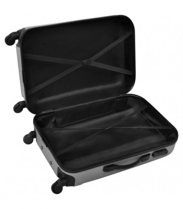 Three Piece Hardcase Trolley Set Silver