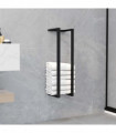 Towel Rack Black 12.5x12.5x60 cm Iron