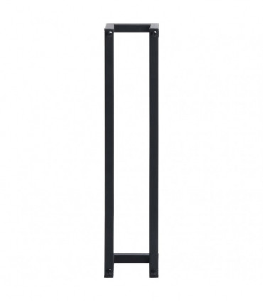 Towel Rack Black 12.5x12.5x60 cm Iron