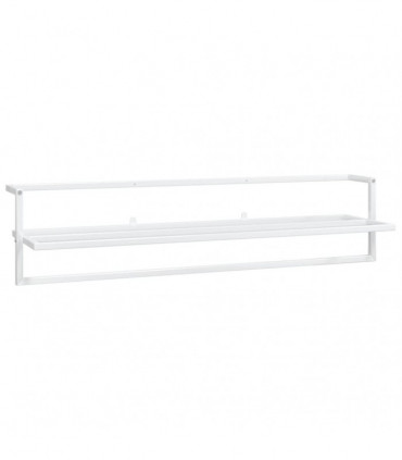 Towel Rack White 95x25x22 cm Iron
