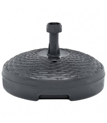 vidaXL Umbrella Base Sand/Water Filled 20 L Anthracite Plastic Rattan