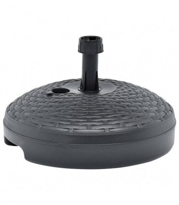 vidaXL Umbrella Base Sand/Water Filled 20 L Anthracite Plastic Rattan