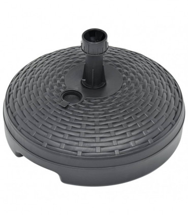 vidaXL Umbrella Base Sand/Water Filled 20 L Anthracite Plastic Rattan