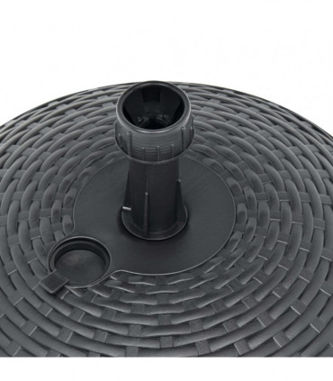 vidaXL Umbrella Base Sand/Water Filled 20 L Anthracite Plastic Rattan