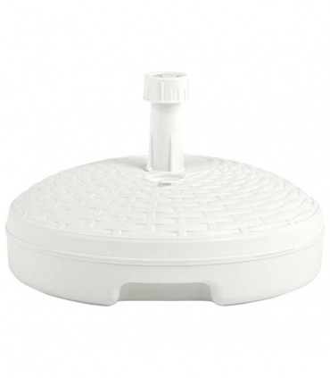 vidaXL Umbrella Base Sand/Water Filled 20 L White Plastic Rattan