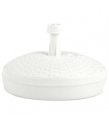 vidaXL Umbrella Base Sand/Water Filled 20 L White Plastic Rattan
