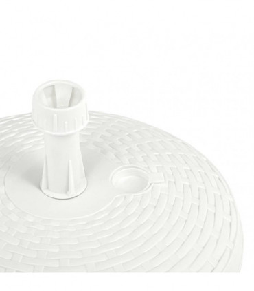 vidaXL Umbrella Base Sand/Water Filled 20 L White Plastic Rattan