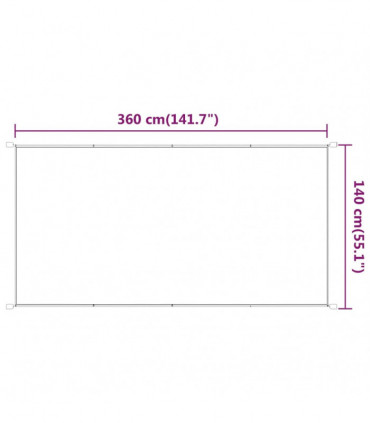 Vertical Awning Light Green 140x360 cm Oxford Fabric