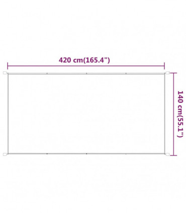 Vertical Awning Light Green 140x420 cm Oxford Fabric