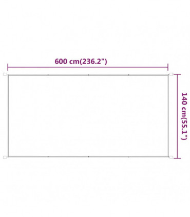 Vertical Awning Light Green 140x600 cm Oxford Fabric