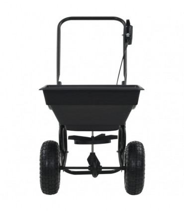 Walk Behind Salt Spreader PVC and Steel 92x46x70 cm 15 L